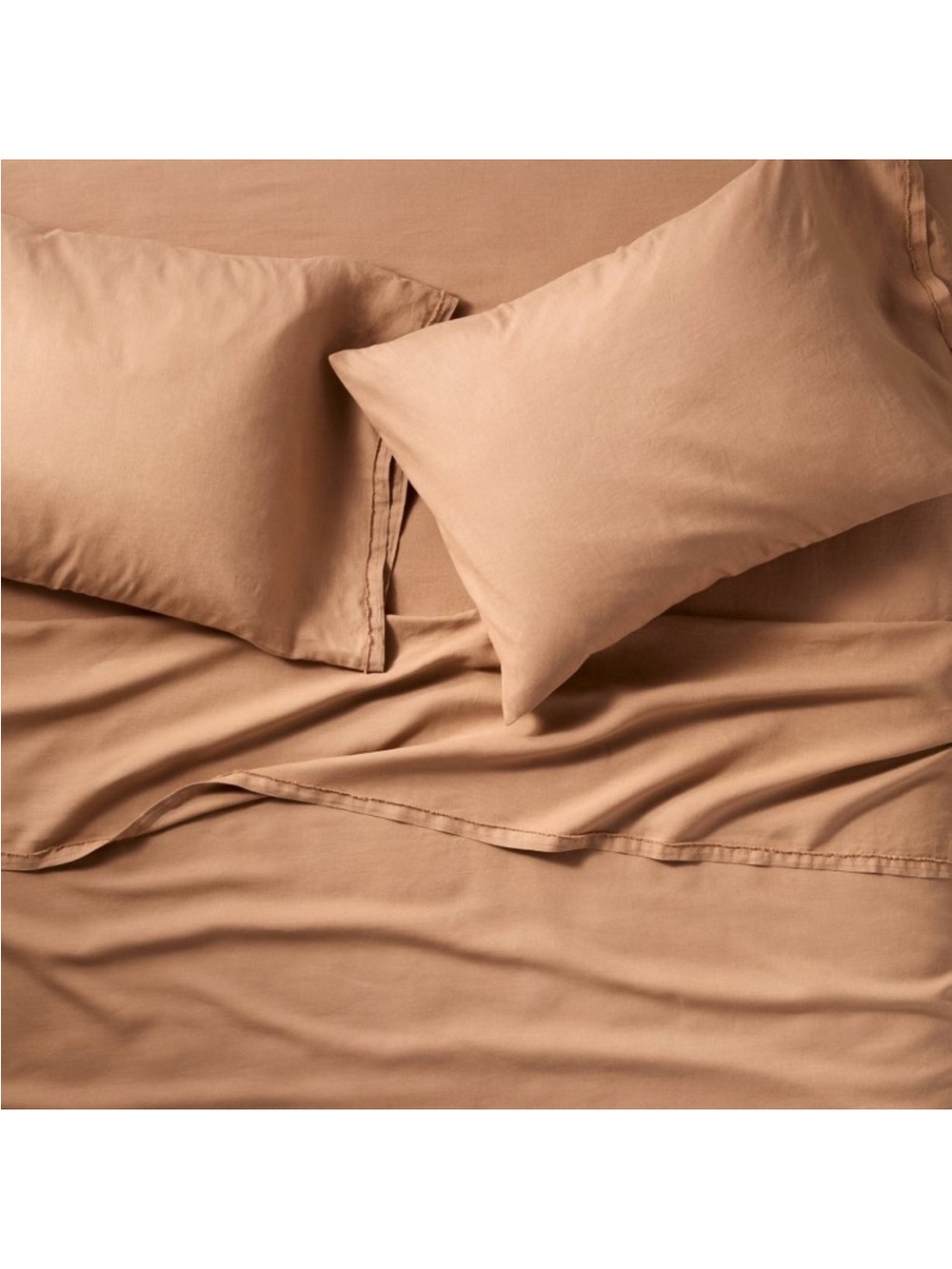 NWT King 100% Linen Sheet Set Adobe Clay - Casaluna - Picture 2 of 5